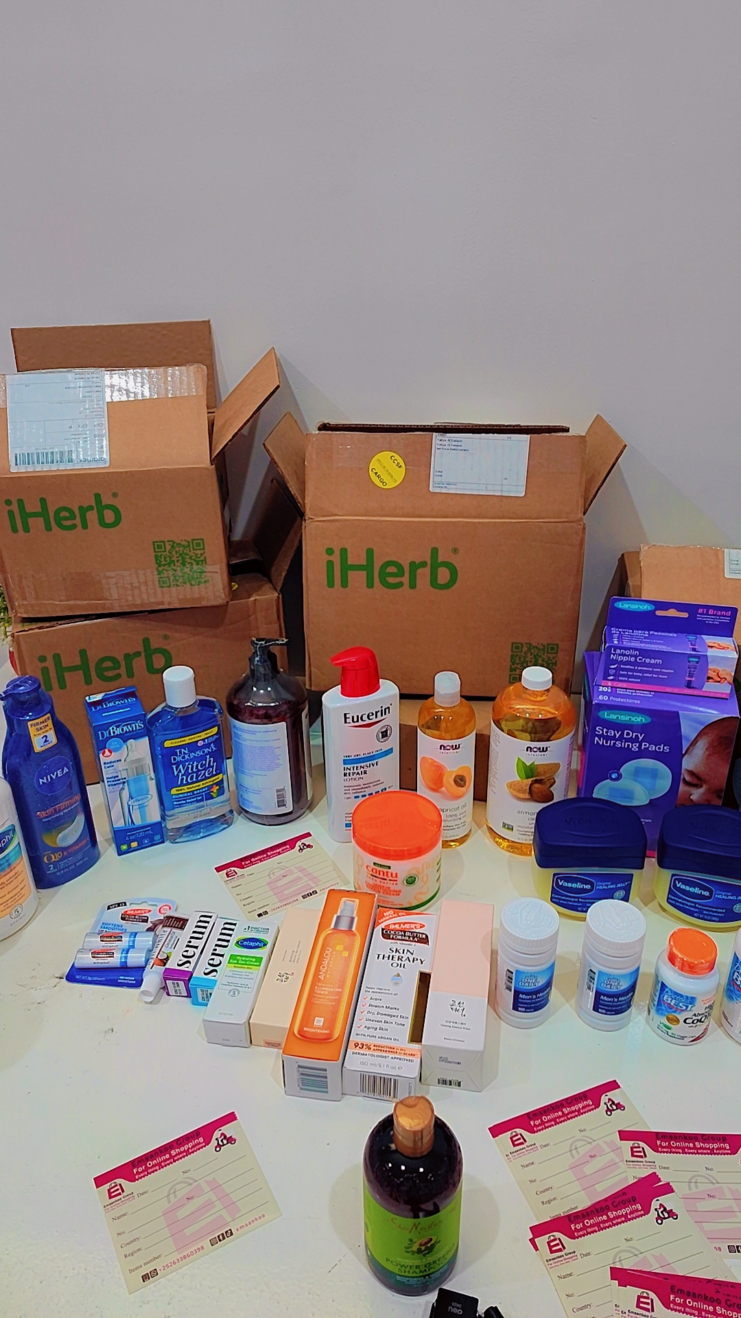 iHerb health products shipped by Emaankoo