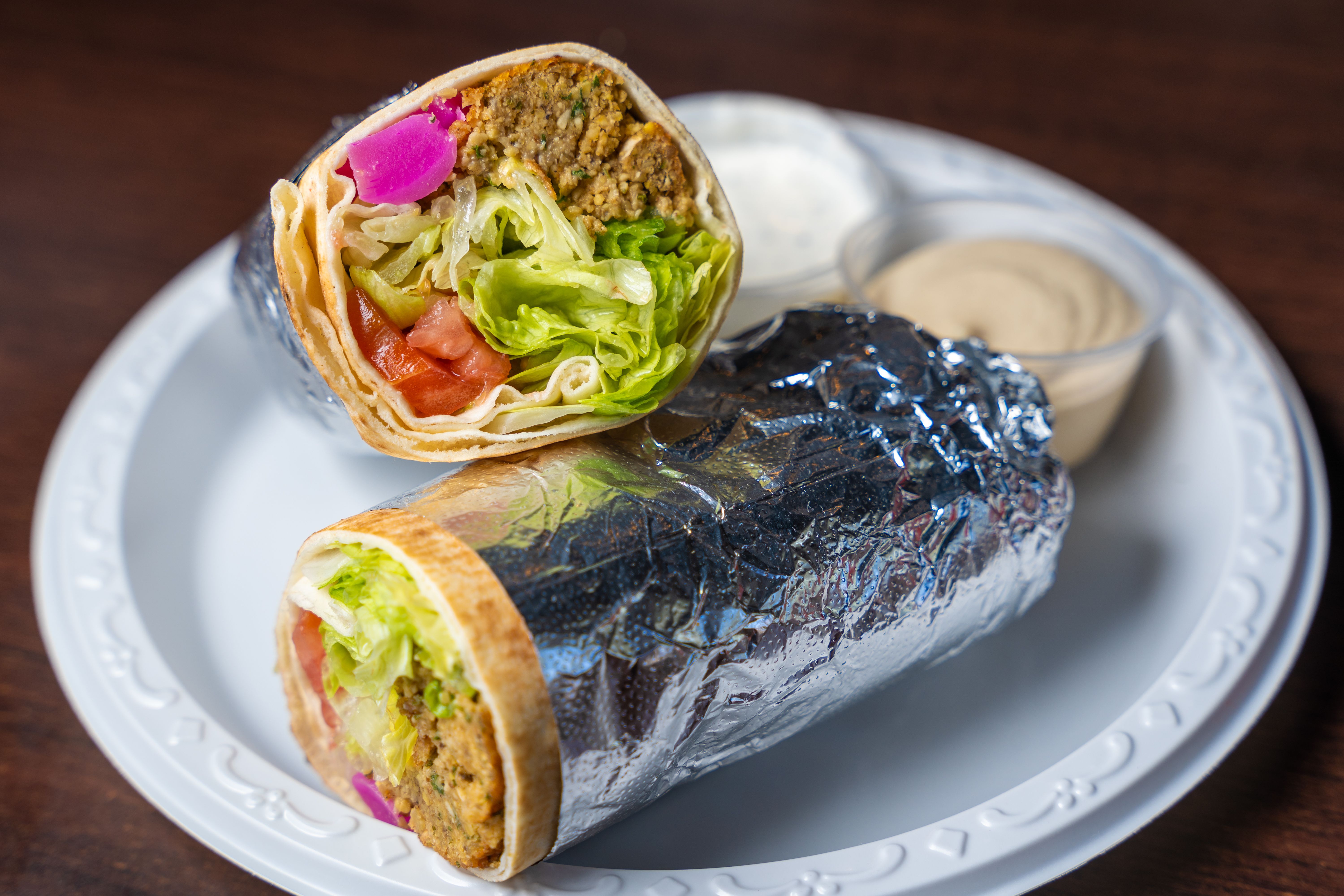 Falafel in Saj Bread